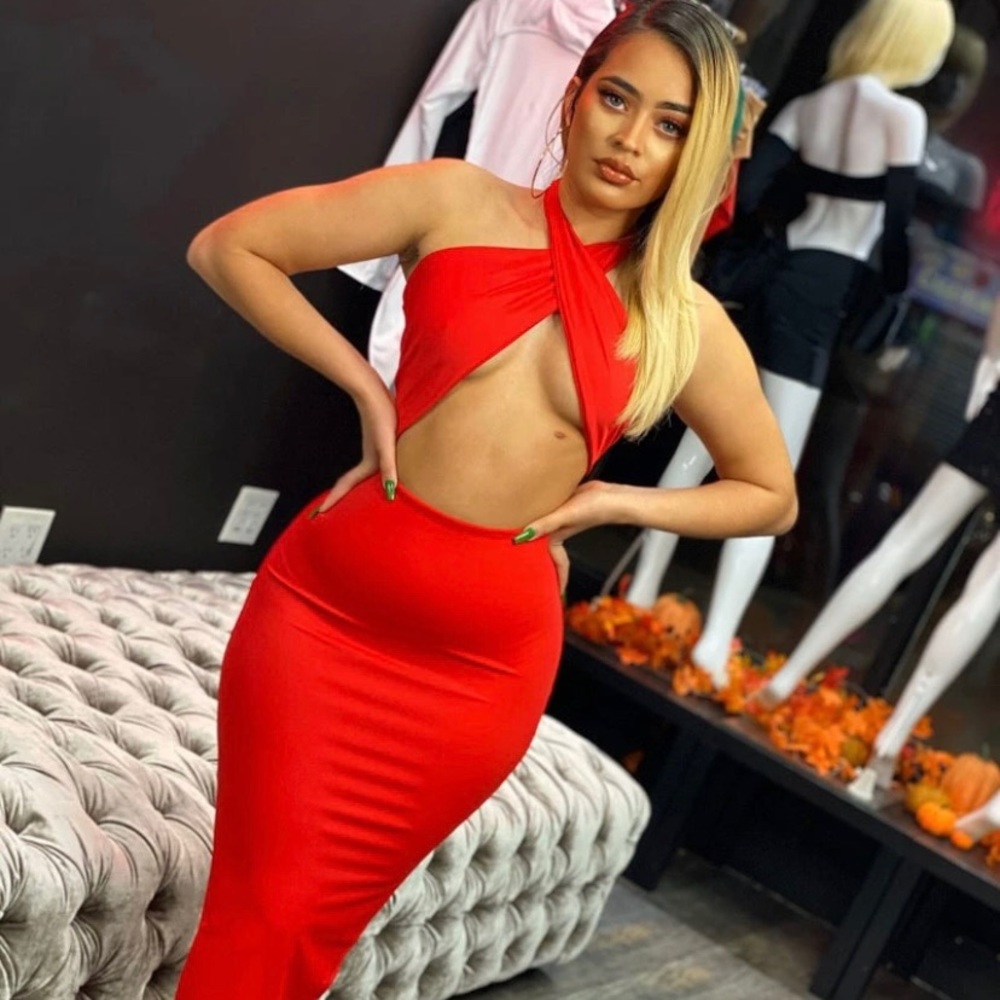 Red Halter Dress